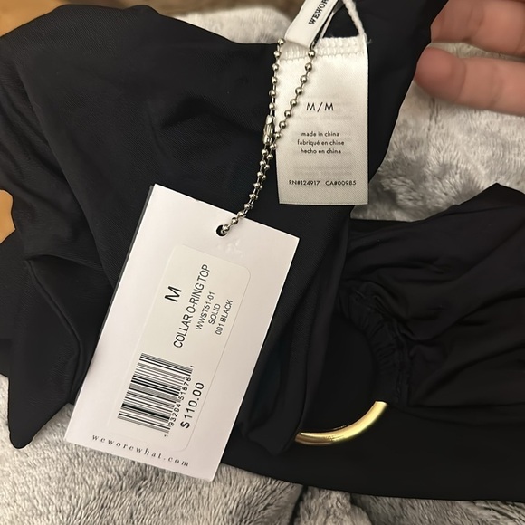 🔥🆕 WEWOREWHAT Collar O Ring Bikini Top Only SIZE MEDIUM - Picture 7 of 7